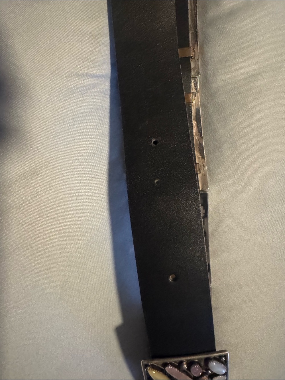 Authentic Vintage Mosaic Pastel Stone Concho Belt - Picture 7 of 11